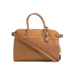 BOLDRINI Cuoio Made In Italy Leather Ribot Satchel